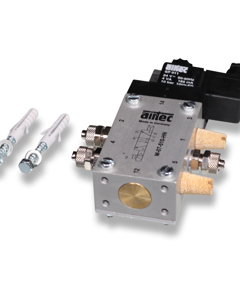 Solenoid valve + block cpl 24V 1 x 5/2 50/60Hz